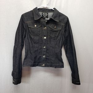 XOXO Dark Wash Denim Blue Jean Jacket Size Small